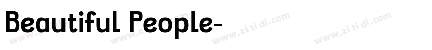 Beautiful People字体转换